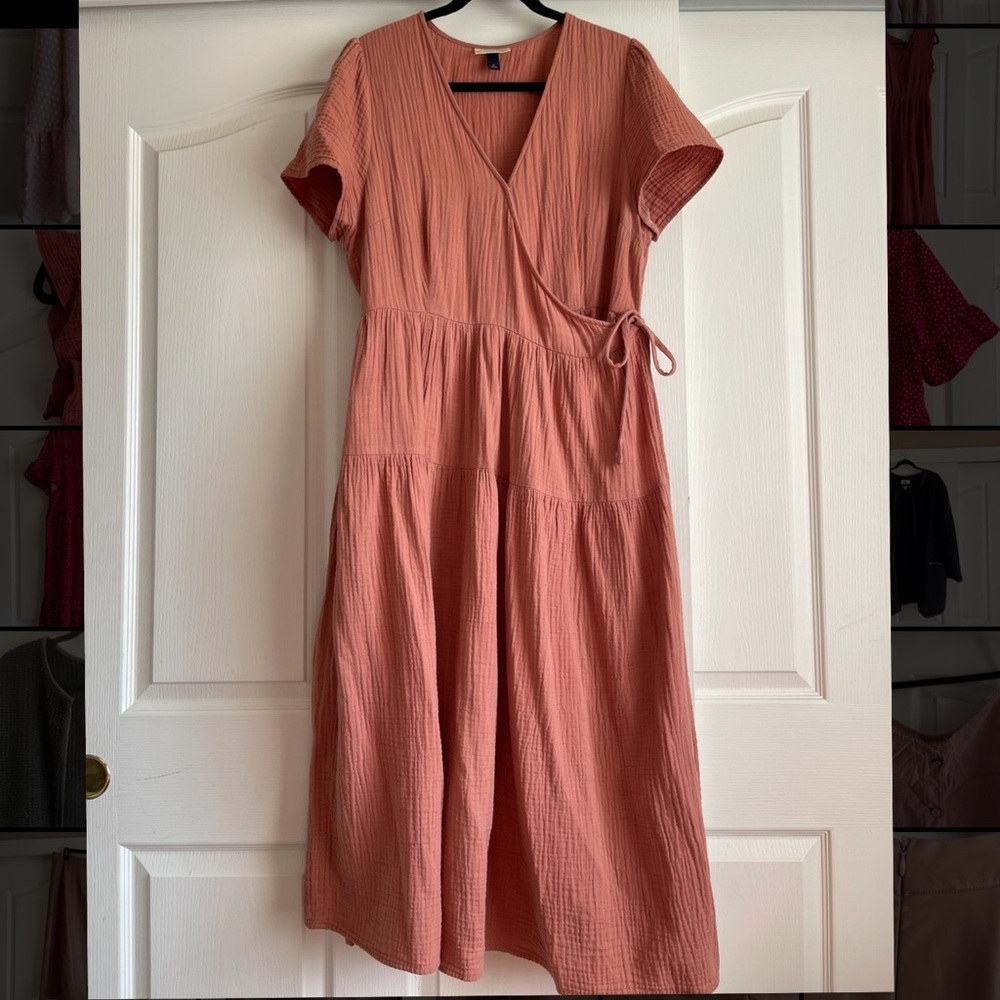 Universal Thread Rusty Rose Wrap Maxi Dress